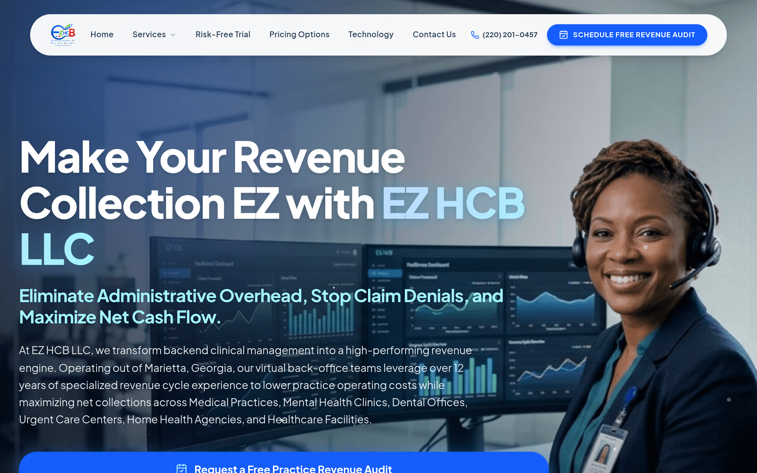 EZ HCB LLC — Healthcare Revenue Cycle Management homepage