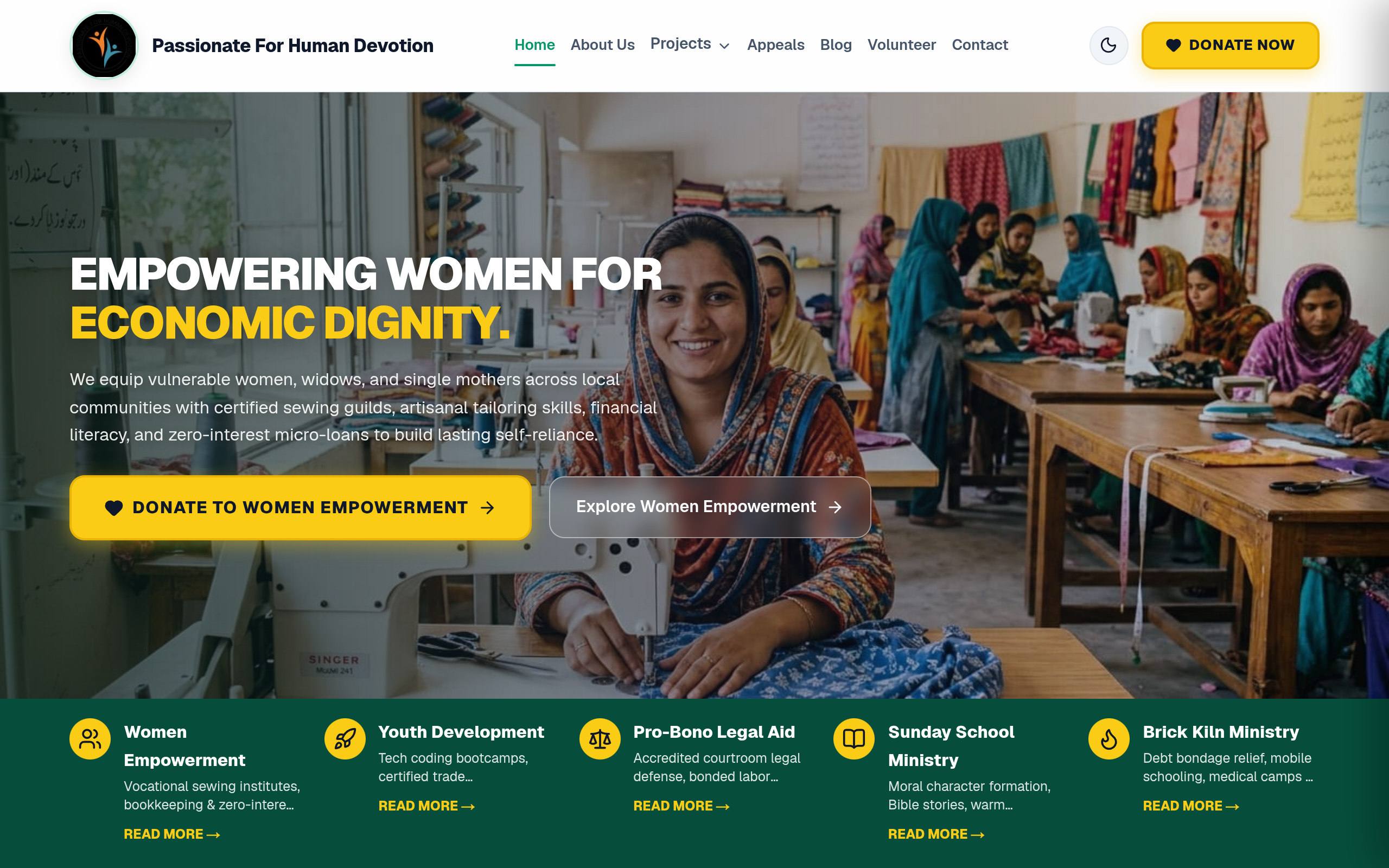 Passionate For Human Devotion (PFHD) homepage
